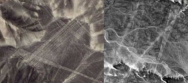 More
crisscross
 lines across valleys and mountains